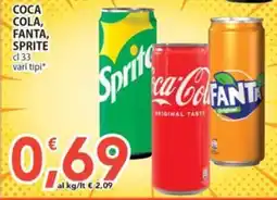 Sidis Coca Cola, Fanta, Sprite offerta