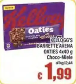 Top Supermercati Kellogg's Barrette Avena Oaties Choco-Miele offerta