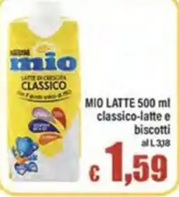 Top Supermercati Mio latte classico-latte e biscotti offerta