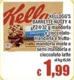 Top Supermercati Kellogg's barrette nutty offerta
