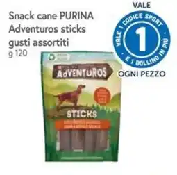 Famila Superstore Snack cane PURINA Adventuros sticks offerta