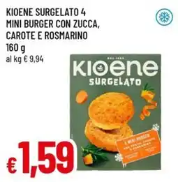 Galassia superstore Kioene mini burger con zucca, carote e rosmarino offerta