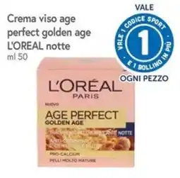 Famila Superstore Crema viso age perfect golden age L'ORÉAL PARIS offerta