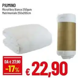 Galassia superstore Piumino Microfibra Bianco offerta