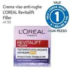 Famila Superstore Crema viso anti-rughe L'OREAL Revitalift Filler offerta