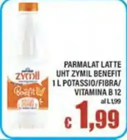 Top Supermercati Parmalat latte UHT Zymil Benefit offerta