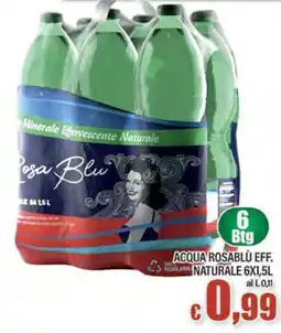 Top Supermercati Acqua Rosablù Effervescente Naturale offerta