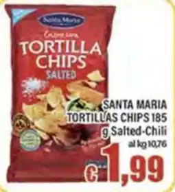 Top Supermercati Santa Maria tortilla chips salted-chili offerta