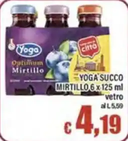 Top Supermercati Yoga Succo Mirtillo offerta