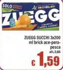 Top Supermercati Zuegg succhi offerta