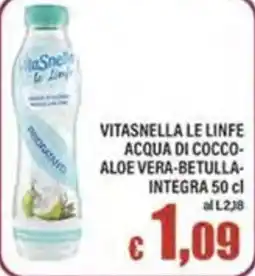 Top Supermercati Vitasnella le linfe acqua di cocco aloe vera betulla integra offerta