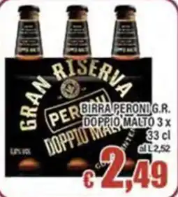 Top Supermercati Birra Peroni G.R. Gran Riserva Doppio Malto offerta