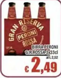 Top Supermercati Birra Peroni G.R. Rossa offerta