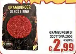 Top Supermercati Gramburger di scottona offerta