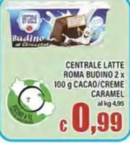 Top Supermercati Centrale Latte Roma Budino al Cacao/Creme Caramel offerta