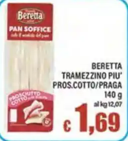 Top Supermercati Beretta tramezzino piu' pros.cotto/praga offerta