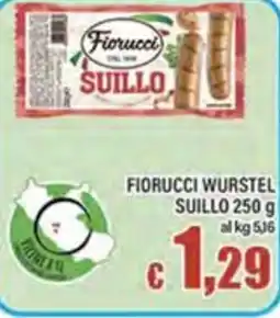 Top Supermercati Fiorucci Wurstel Suillo offerta