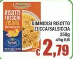 Top Supermercati Dimmidisi risotto zucca/salsiccia offerta