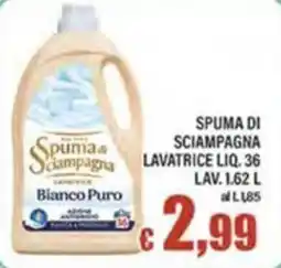Top Supermercati Spuma di Sciampagna lavatrice liquido Bianco Puro offerta