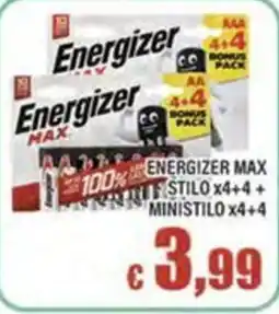 Top Supermercati Energizer Max offerta