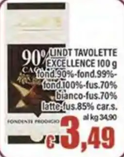 Top Supermercati Lindt Tavolette Excellence offerta