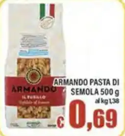 Top Supermercati Armando pasta di semola offerta