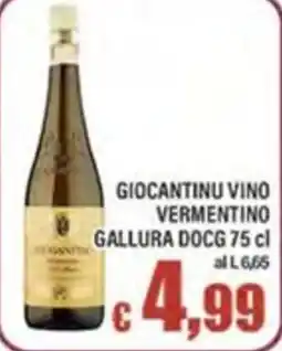 Top Supermercati GioCantinu Vino Vermentino offerta