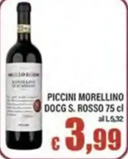 Top Supermercati Piccini Morellino DOCG S. Rosso offerta