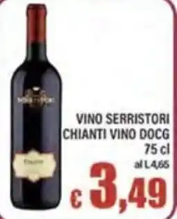 Top Supermercati Vino Serristori Chianti Vino DOCG offerta