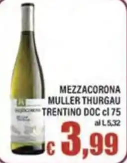 Top Supermercati Mezzacorona Muller Thurgau offerta