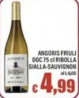 Top Supermercati Angoris Friuli DOC Ribolla Gialla-Sauvignon offerta