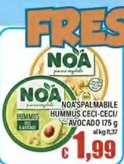 Top Supermercati NOA' spalmabile hummus ceci-ceci/avocado offerta