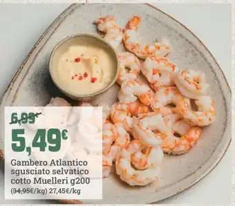 Gambero Atlantico sgusciato selvatico cotto Muelleri
