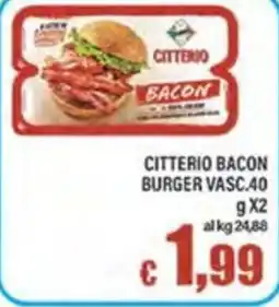 Top Supermercati Citterio bacon burger offerta