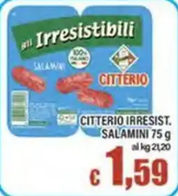 Top Supermercati Citterio salamini offerta