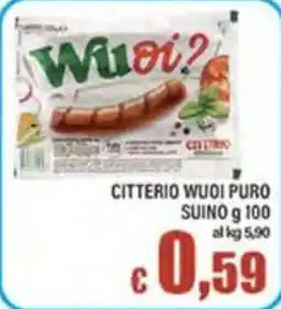Top Supermercati Citterio Wuoi Puro Suino offerta