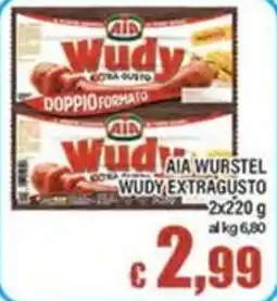 Top Supermercati AIA WURSTEL WUDY EXTRAGUSTO offerta