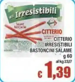 Top Supermercati Citterio bastoncini salame irresistibili offerta