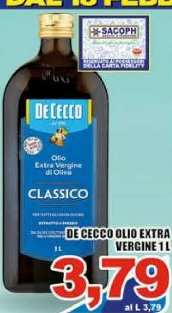 Sacoph Olio extravergine di oliva offerta