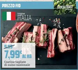 Banco Fresco Costine tagliate di suino nazionale offerta