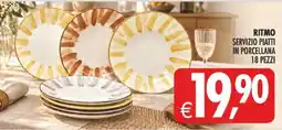 Decò Local Ritmo servizio piatti in porcellana offerta