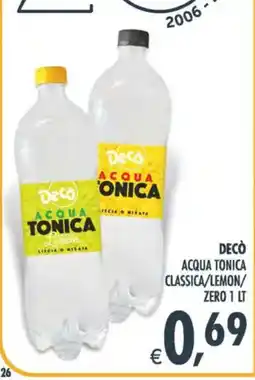 Decò Local Decò Acqua Tonica Classica offerta