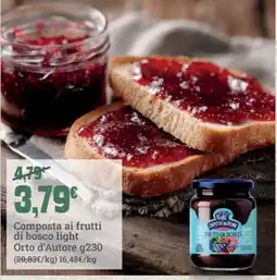 Banco Fresco Composta ai frutti di bosco light Orto d'Autore offerta