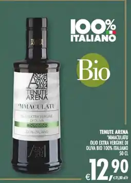Deco Superstore Tenute Arena 'Mmaculatu Olio Extra Vergine di Oliva Bio 100% Italiano offerta