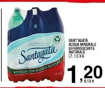 Sigma Sant'agata acqua minerale effervescente naturale offerta