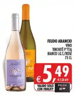 Decò Local Feudo Arancio Tinchitè P'ttia Bianco I.G.T./Rosé offerta