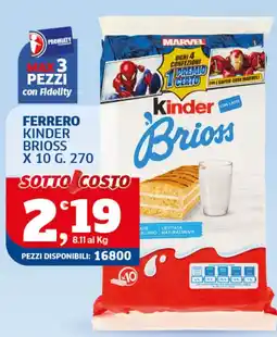 Il Punto Sigma Kinder Brioss offerta