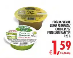 Deco Superstore Foglia Verde Crema Formaggi/Cacio e Pepe offerta