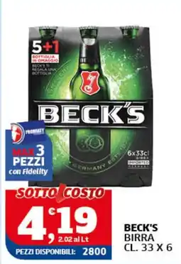 Il Punto Sigma Beck's birra offerta