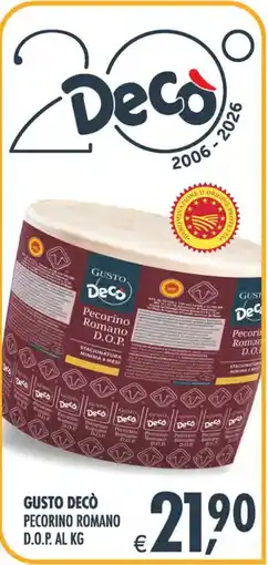Deco Superstore Gusto Decò Pecorino Romano D.O.P. offerta